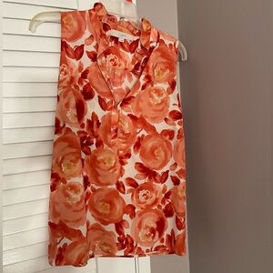 LOFT Pink flower blouse